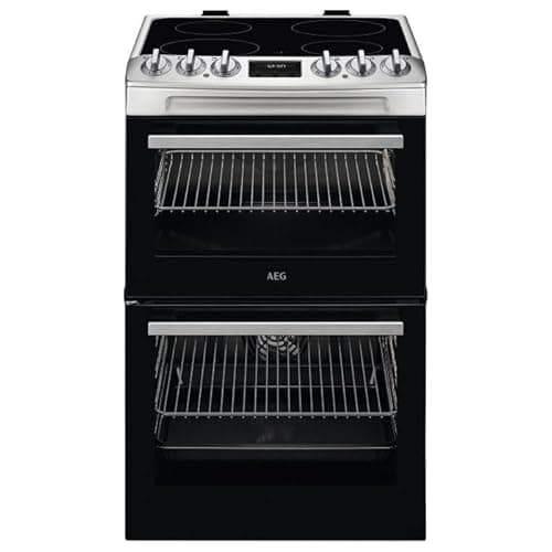 Image of AEG CCX1530ACM SurroundCook 550mm Double Electric Cooker Ceramic Hob S/Steel
