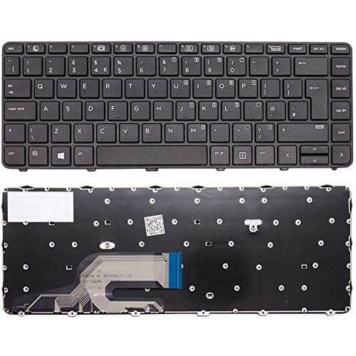 Image of AJPARTS UK New Keyboard Replacement For HP ProBook 430 440 G3 G4 640 G2 G3 Compatible PN: 822340-032, 840791-032, 840791-031, 822340-031 Laptop Non Backlit UK Layout English Keyboard QWERTY with Frame
