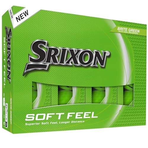 Image of Srixon SOFT FEEL BRITE - High visibility and ultra-soft feel golf balls | Long distance and stable trajectory | Controlled spin and quick tracking | Orange/Red/Green