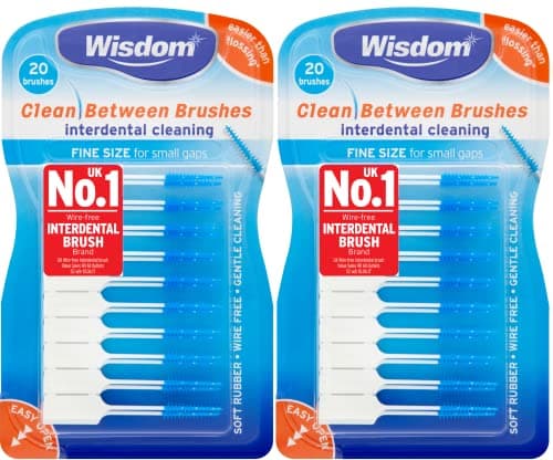 Image of Wisdom Clean Between Fine Blue Brushes - Pack of 2, Total 40