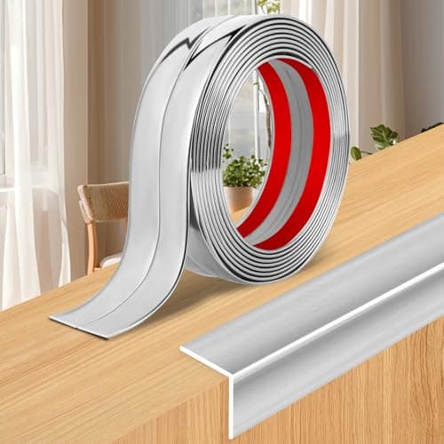 Image of Corner Trim Flexible Moulding Trim Self Adhesive Wall Edging Strip Corner Protectors Wall Moulding for Tile Edging Ceiling (Silver, 4cm×3m)