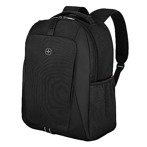 Image of Wenger XE Professional 15.6" Laptop Backpack for Men and Women, Recycled Polyester, Padded Compartment, Ergonomic Straps, Black, 612739