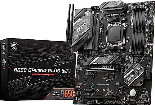 Image of MSI B650 GAMING PLUS WIFI Motherboard, ATX - Supports AMD Ryzen 9000 / 8000 / 7000 Series Processors, AM5 - 14+2 Duet Rail VRM, DDR5 Memory Boost 6400+MHz/OC, 2 x PCIe 4.0 x16, 2 x M.2 Gen4, Wi-Fi 6E