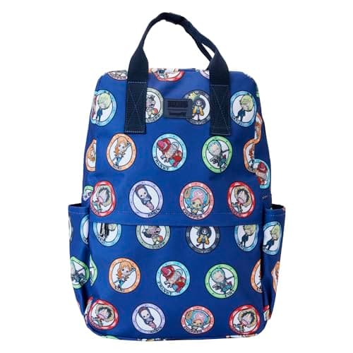 Image of Loungefly Toei One Piece AOP Characters Full Size Kids Nylon Backpack Multi