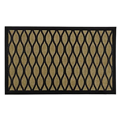 Image of JVL Vienna Rubber Backed Scraper Doormat, 45x75cm, Droplet