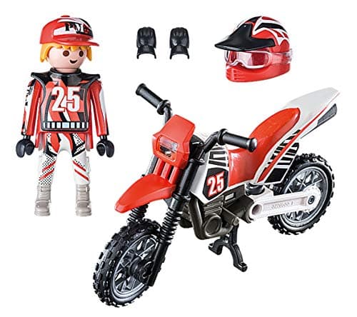 Image of Playmobil 9357 Special Plus Motocross Driver, Fun Imaginative Role-Play, PlaySets Suitable for Children Ages 4+