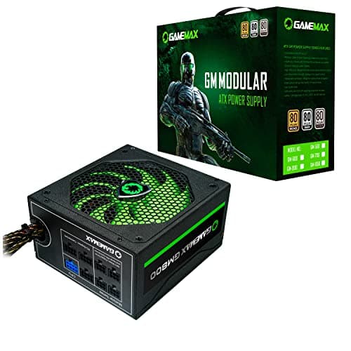 Image of GameMax GM-800 80 Plus Bronze 800 W Modular Active PFC 14CM Fan ATX Power Supply Unit - Black