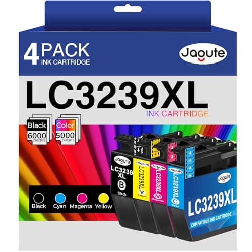 Image of LC3239XL Ink Cartridges Compatible for Brother LC3237XL LC3239 XL Ink Cartridges for Brother HL-J6000DW MFC-J5945DW MFC-J6945DW HL-J6100DW MFC-J6947DW (4 Pack, Black/Cyan/Magenta/Yellow)