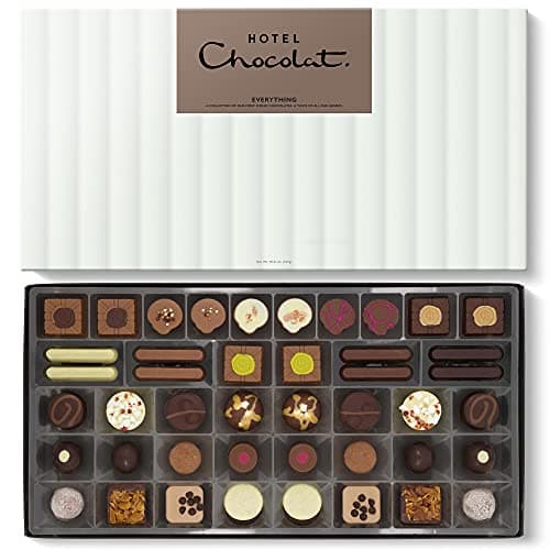 Image of Hotel Chocolat Everything Luxe Box - 40 Milk, White and Dark Chocolates, 525g - Chocolate Gift Box for Birthday, Thank You, Anniversary