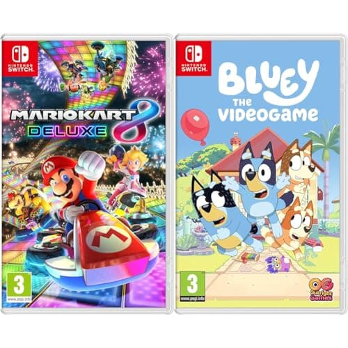 Image of Mario Kart 8 Deluxe (Nintendo Switch) & Bluey: The Videogame - Switch