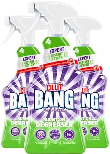 Image of Cillit Bang Powerful Degreaser Spray | 750ml | Pack of 3 | Removes Food Stains, Dirt & Grease