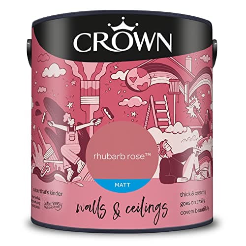 Image of CROWN 2.5L Breatheasy MATT Emulsion Paint for Walls & Ceilings - RHUBARB ROSE