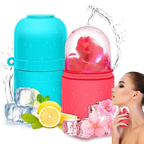 Image of SerDa-Run Face Ice Roller,2pcs Ice Roller, SerDa-Run Ice Roller for Face Skin Care, Ice Roller for Face and Eyes(Blue+Pink)
