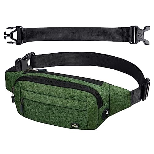 Image of Waterfly Bumbags Waist Fanny Pack Ladies Fashion Bum Bag with Adjustable Belt for Sport Running Hiking Jogging Girls Women Men (Green)