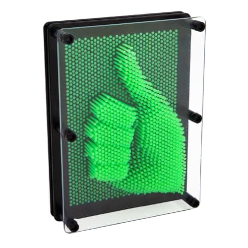 Image of Global Gizmos 48109 Glow in the Dark Pin Art Impression Toy/Ideal for Home and Office/Novelty Fun Gift / 3D Fun Desktop Sculpture Gadget/Classic Retro Game / 18cm x 13cm
