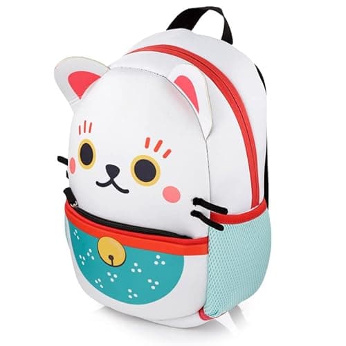 Image of EliteKoopers 1Pcs Kids School Neoprene Rucksack/Backpack Maneki Neko Lucky Cat For School, Office, Home etc.