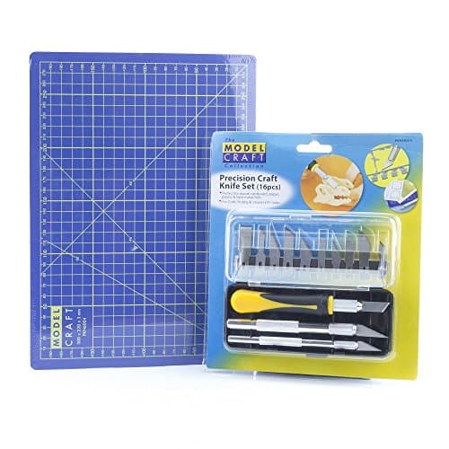 Image of Modelcraft PKN3305/S4 Number 5 Set and A4 Cutting Mat - Multi-Colour (2-Piece)