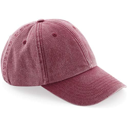 Image of Beechfield B655 Low Profile Vintage Cap - Red