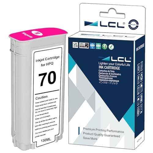 Image of LCL Compatible Ink Cartridge 70 C9453A 135ML High Yield (1Pack Magenta) Replacement for HP Designjet Z2100 Z3100 Z3100PS Z3200 Z3200PS Z5200 Z5400