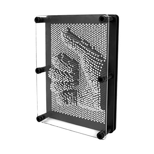Image of Global Gizmos 50350 Metal Pin Art Impression Toy/Fantastic Stocking Filler or Secret Santa Gift / 3D Fun Desktop Sculpture Gadget/Classic Retro Game / 18cm x 13cm