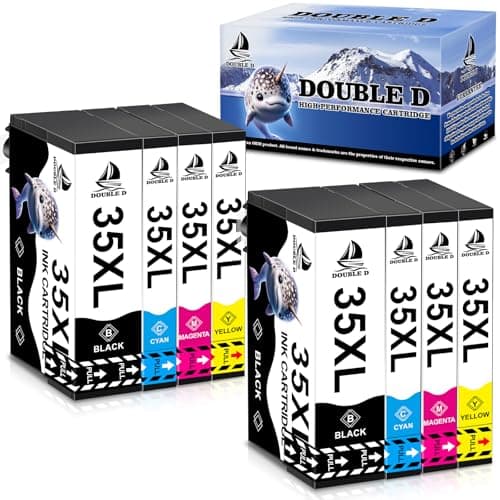 Image of DOUBLE D 35XL Ink Cartridges Compatible for Epson 35XL 35 XL 35 ink cartridges multipack Replacement for Epson WorkForce Pro WF-4720DWF WF-4725DWF WF-4730DTWF WF-4730DWF WF-4740DTWF WF-4740DWF Printer
