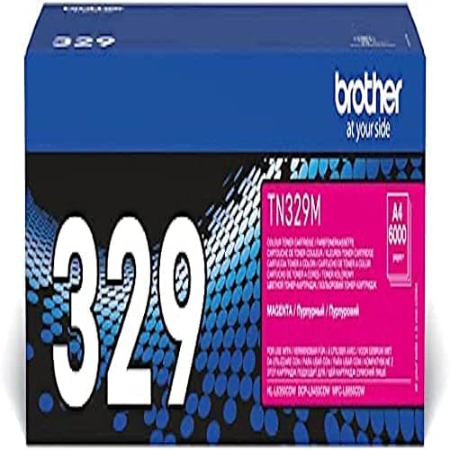 Image of Brother TN-329M Toner Cartridge, Magenta, Single Pack, Super High Yield, Includes 1 x Toner Cartridge, Brother Genuine Supplies