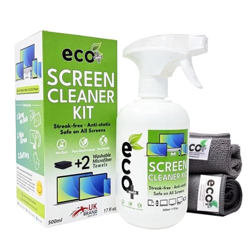 Image of Ecomoist Natural Screen Cleaner 500ml with Fine Microfiber Towel For LCD TFT Plasma Computer Laptop