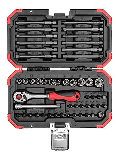 Image of GEDORE Red Bit Set 1/4 Inch 51-Piece Set (PH, PZ, TX, in, SL), with Long Bits