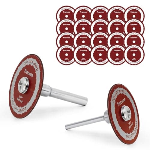 Image of Prozwee 20 Pack 1.97" Cut Off Wheels with 2 Shank(1/4" Mandrel+1/8" Mandrel),Fiberglass Reinforced Rotary Tool Cutting Disc Set