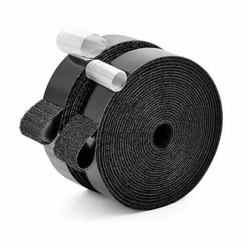 Image of Boulton Hook and Loop Tape Self Adhesive Strip Tape 20mm x 5m | Stick on Sticky Back Fastening Roll Hook & Loop Roll | Self Adhesive Sticky Back | Hook-and-Loop Adhesion (20mm x 5m)