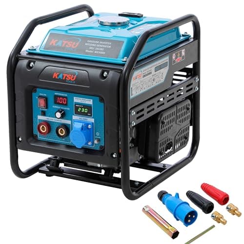 Image of KATSU Tools 1600W Petrol Welder Generator, 130A AC 230V Welder Welding Machine, Adjustable Power, for Indood and Outdoor Use 165381