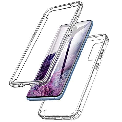 Image of NWNK13 For Samsung Galaxy A22 5G Case Crystal Clear Slim Fit Front & Back 360° Case Built-in Screen Protector Full Body Silicone Gel Mobile Phone Cover for Samsung A22 5G (Clear)