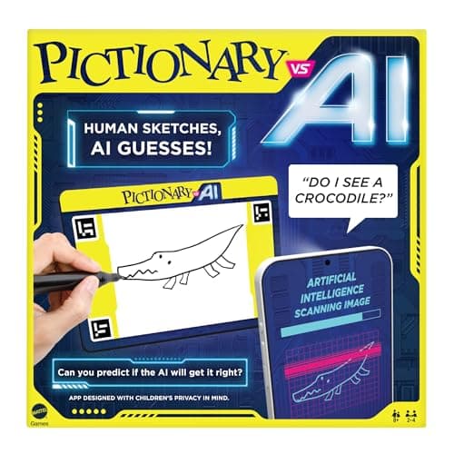Image of Pictionary Vs. AI Family Game for Kids and Adults and Game Night Using Artificial Intelligence for 2 4 Players, HYB09