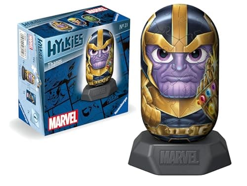 Image of Ravensburger Hylkies Figures Thanos - Marvel Avengers Gifts for Kids and Adults Age 6 Years Up - Collectable Toys and 3D Puzzles