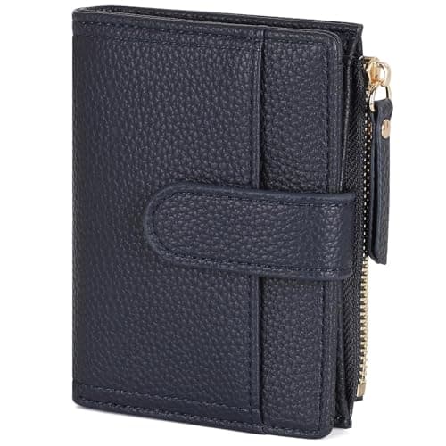 Image of RRANCharltu Purses for Women Small Women Wallets Soft Leather Ladies Purse Card Holder with Zipper Coin Pocket and Multiple Card Slots, Dark Blue