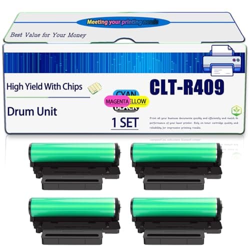 Image of Compatible for Samsung CLT-R409 Drum Unit Work for CLP-310 CLP-310N CLP-315 Printers, High Yield 32000 Pages, with Chip (4-Pack BK/C/M/Y)