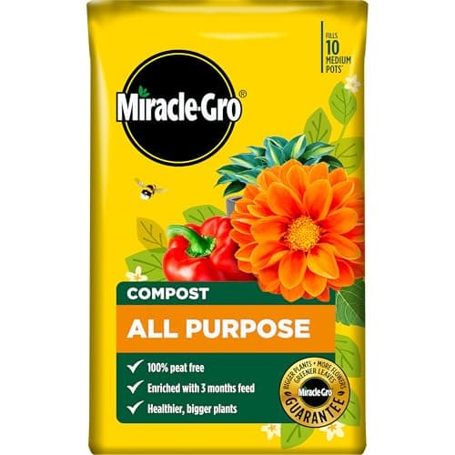Image of Miracle-Gro Peat-Free Premium All Purpose Compost 52L, Multi-Purpose Garden Soil Mix for Pots, Containers, Hanging Baskets & Outdoor Plants