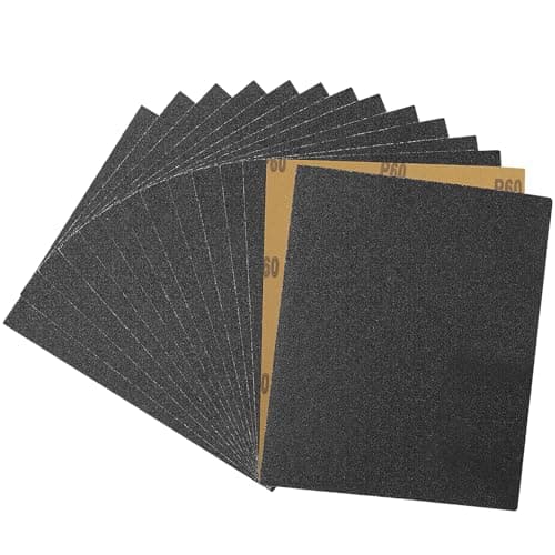 Image of STEBRUAM 15 Sheets Sandpaper 230x280mm 60 Grits Wet and Dry Polishing for Cars Metals Walls Wood Furniture,Sand Paper 9x11 Inch