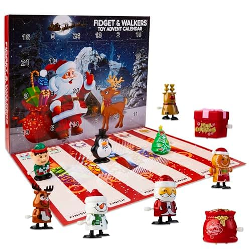 Image of KreativeKraft Advent Calendar 2025 for Kids 24 Wind Up and Fidget Toys Included Fun Christmas Countdown Calendar Xmas Surprise Gifts for Kids