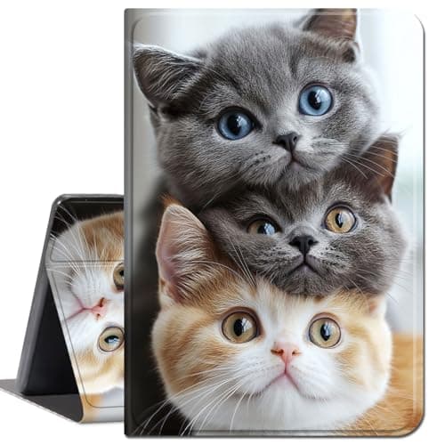Image of for Kindle Fire 7 Tablet Case 2019 2017 Release 9th 7th Generation,Slim Soft Shockproof TPU Silicone Protective Back Shell Case for Kindle Fire HD7 7" (2017/2019 Release),Cute Grey Brown Cats