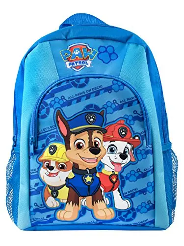 Image of Paw Patrol Backpack | Chase Rubble Marshall Boys Rucksack | Kids School Bag