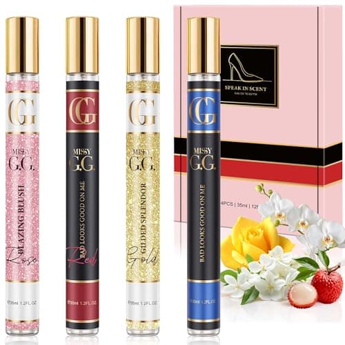 Image of Premium Women Perfume Gift Set - 4 Pcs Perfume for Women Long Lasting Eau de Parfum,35ml Each -Parfum with Floral and Fruity Notes, Travel Portable Parfum, Gift for Mum Birthday, Xmas Gifts