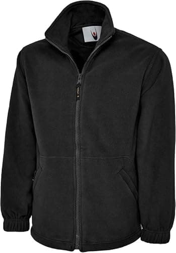 Image of Classic Full Zip Fleece Jacket (Color - Black, Size - XL)