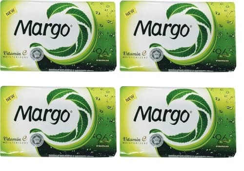 Image of Margo Soap Bar 100g - Classic Ayurvedic Soap with Neem, Natural Cleansing, and Skin Purification for Healthy, Fresh Skin (Pack of 4)