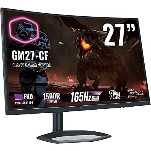Image of CoolerMaster GM27-CF 27" 16:9 Full HD 165Hz Curved VA LED Gaming Monitor with Built-In Speakers and AMD FreeSync Premium