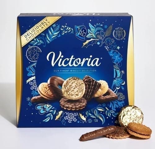 Image of Luxury Victoria Finest Biscuits Selection 490g | Assorted Luxury Box | Perfect for Gifting | Chocolate Biscuits Gift Box | White, Milk, Dark orange, Dark Chocolates | Christmas Biscuits (1 Box)