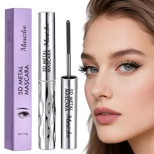 Image of Iron Wand Mascara, 5D Curling & Volumizing Eyelash Mascara with Washable Metal Wand, Waterproof, Smudge-Proof & Long-Lasting, Buildable Black Formula for Length, Volume and Definition (Black)