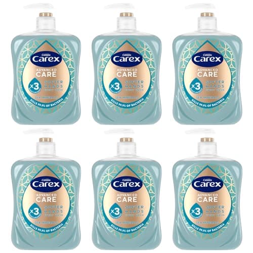 Image of Carex Advanced Care Sea Minerals Antibacterial Hand Wash, 3x More Moisturisers, Clean & Protect Hands, Bulk Buy, Pack of 6 x 500 ml