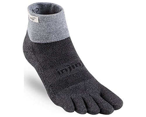 Image of Injinji 2.0 Men's Trail Midweight Mini Crew Toesocks, Granite, Medium