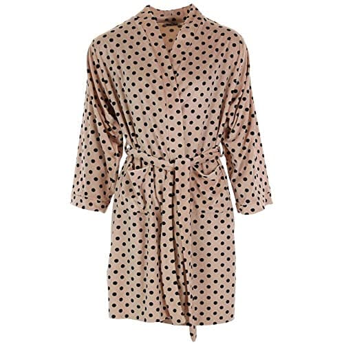 Image of Liv Lingerie Ladies Super Soft & Cosy Feel Velour Micro Fleece Dressing Gown Bath Robe Loungewear Multiple Colours and Sizes (Spot Print, Size 8-10)